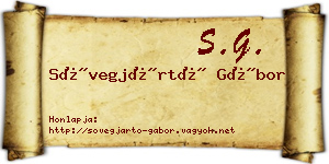 Sövegjártó Gábor névjegykártya