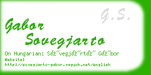 gabor sovegjarto business card